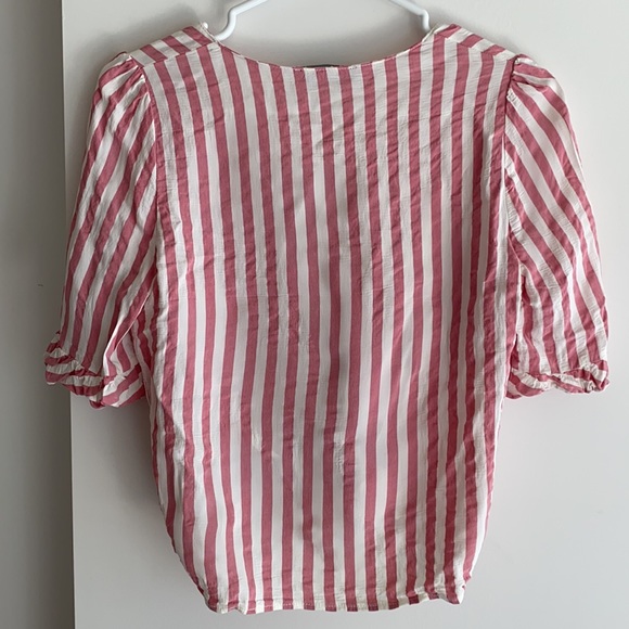 ZARA Pink & white stripes blouse - Picture 3 of 6